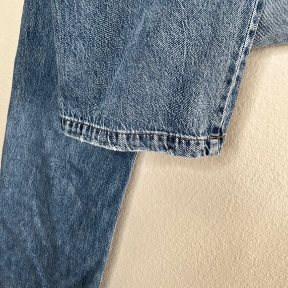 Rewash Wide Leg Low Rise Baggy Denim Jeans Medium Wash Size 5 Distressed - Picture 5 of 10